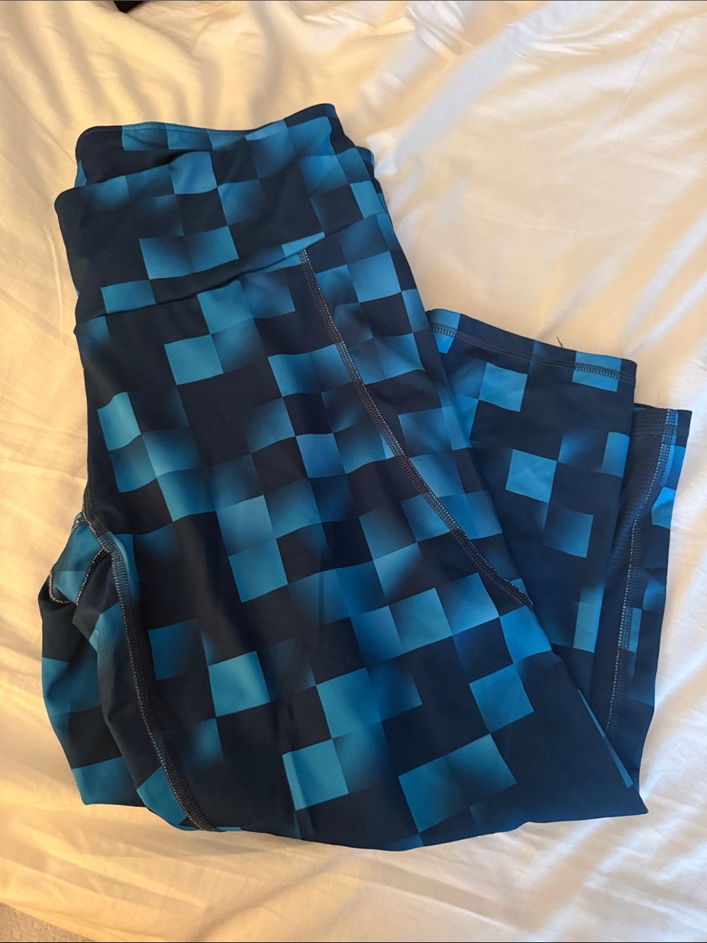 Champion Blue Checkered Performance Leggings